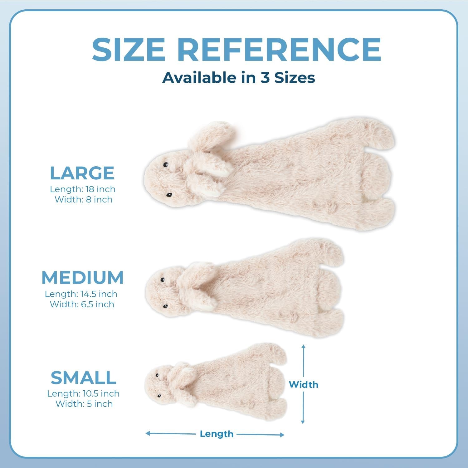 Squeaky Dog Toys with Soft Durable Fabric for Small, Medium and Large Pets Interactive Toy for Indoor Play, Supports Active Biting and Play - Hare, Medium