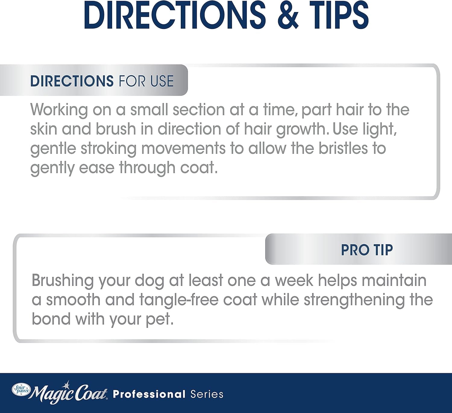 Magic Coat Professional Series Grooming Brush for Dogs & Cats, Reduces Shedding, Stimulates Coat'S Natural Oils, Ergonomic Design, Ideal for Medium, Long, Curly, and Wiry Coats