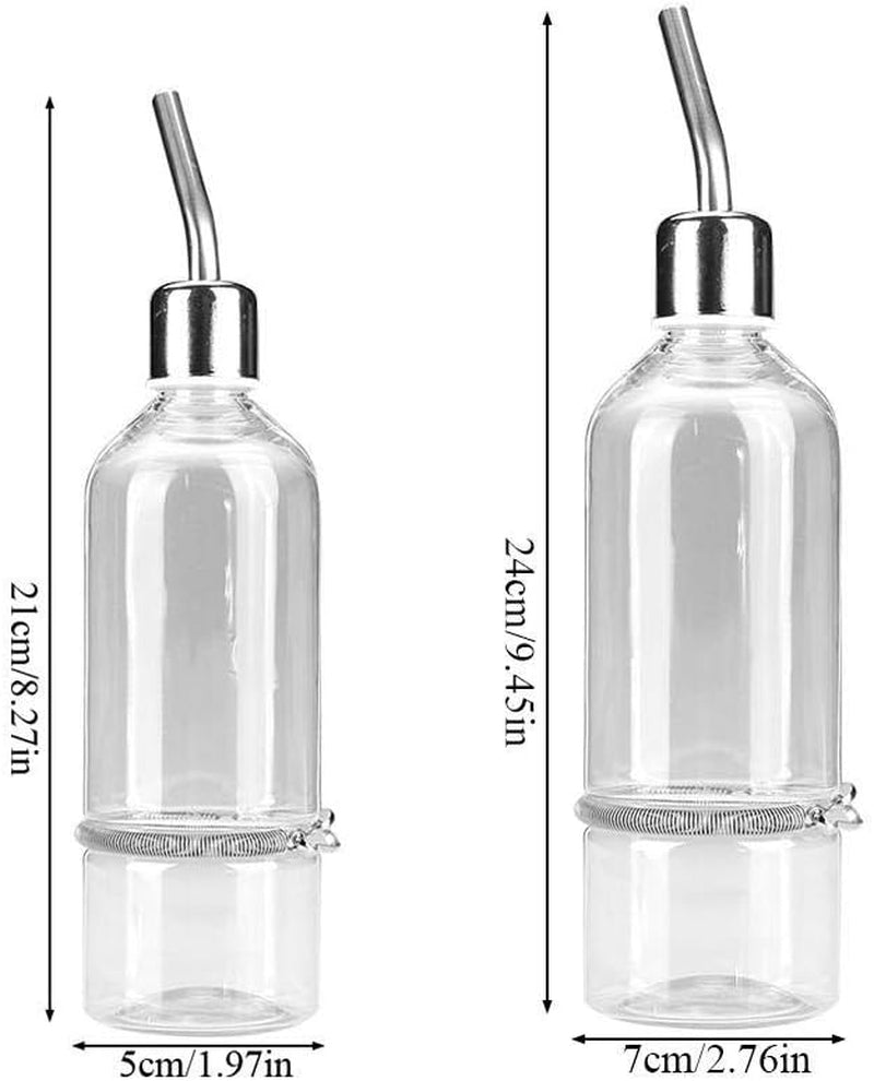 Pet Water Dispenser Automatic Pet Water Feeder Pet Hanging Water Feeding Bottle Hamster Water Bottle Water Feeder for Birds with Stainless Steel Ball Nipple