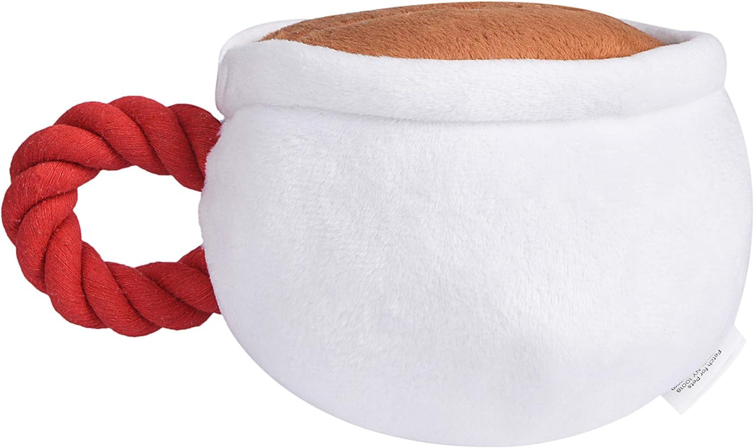 Central Perk Coffee Mug Plush Dog Toy with Rope Handle| Soft Cute Squeaky Toy for All Dogs | Stuffed Dog Toys with Squeaker Noise for Added Fun, Friends Memorabilia