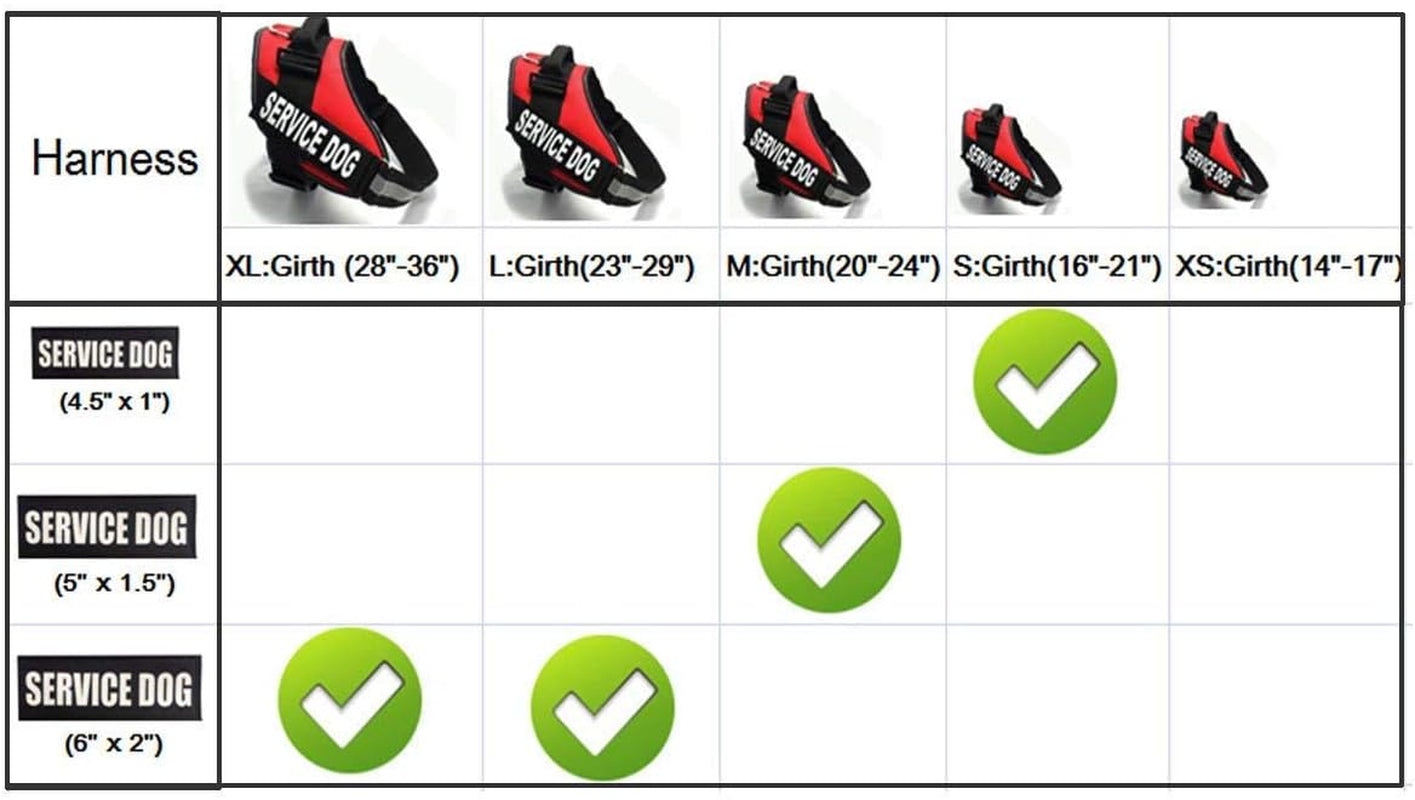 Dog Patches for Service Dogs, Reflective and Removable Dog Tags for Service Vest Dog Harness