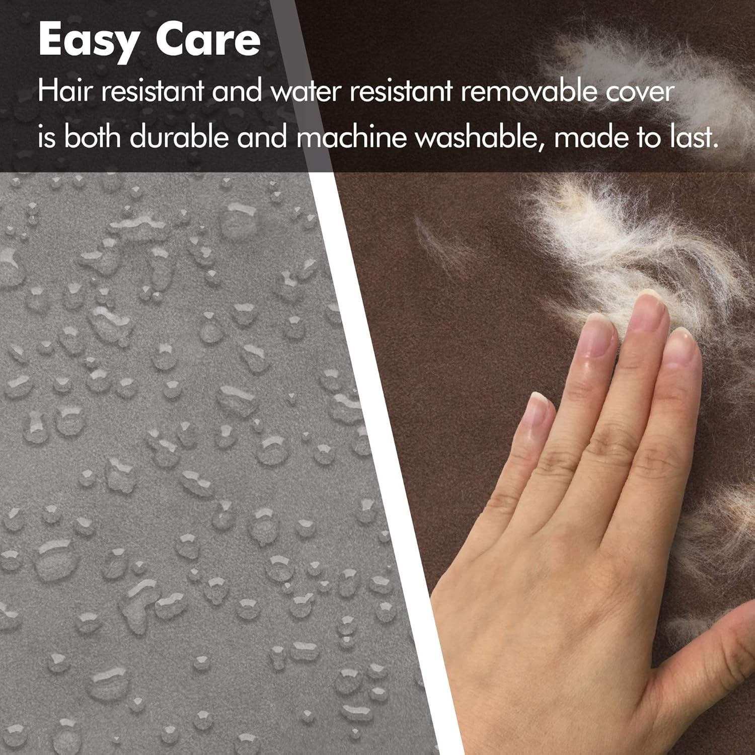 Small Dog Bed, Orthopedic Sofa Memory Foam Mattress, Calming Couch, Wall Rim Pillow, Water Resistant Liner, Washable Cover, Non-Slip Bottom, Chester, Small Khaki Beige