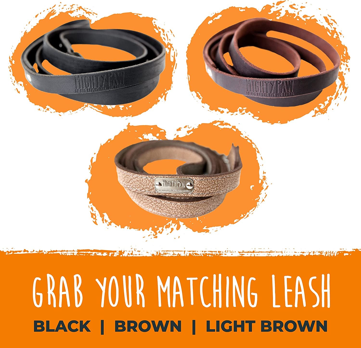 Leather Dog Collar - Genuine Distressed Leather - Strong Metal Buckle - Ultimate Comfort - Modern Style for All Dogs Breeds - Comfort Puppy Collar - (Small - Lite Brown)