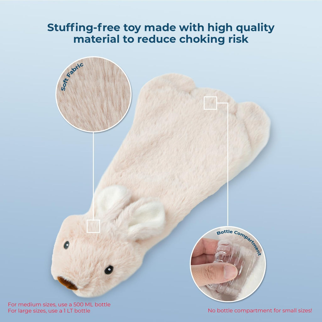 Squeaky Dog Toys with Soft Durable Fabric for Small, Medium and Large Pets Interactive Toy for Indoor Play, Supports Active Biting and Play - Hare, Medium